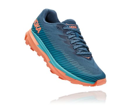 Hoka One One Torrent 2 Ženske Pohodniški Čevlji Turkizna / Koralna SI-049176B